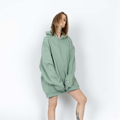 Yunost™ Ghost Logo Oversized Piqué Hoodie (OS)