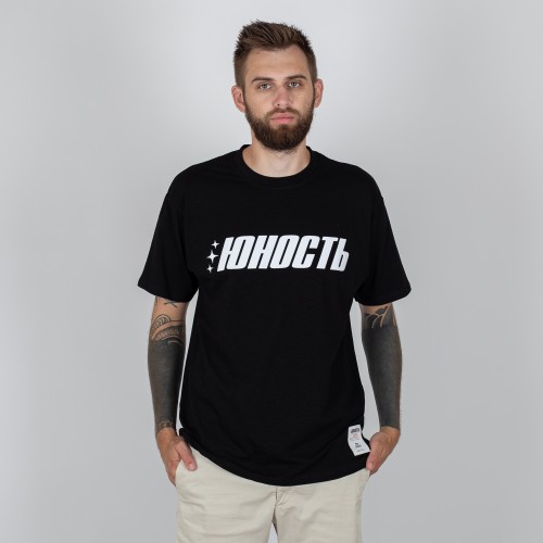 Yunost™ Tri-Stars Flocking Logo Tee Shirt 