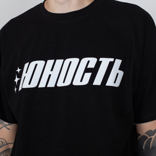 Yunost™ Tri-Stars Flocking Logo Tee Shirt 