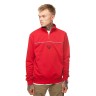 Yunost™ Red Cat Half-Zip Stand-up Collar Sweatshirt