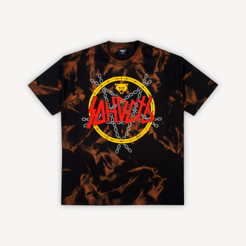 Yunost™ vs. Slayer Reign in Blood Rip-Off Oversized Tie-Dye Tee Shirt